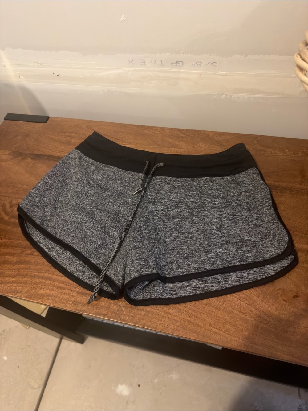 Gray Heather Rabbit Drawstring Women’s Athletic Shorts